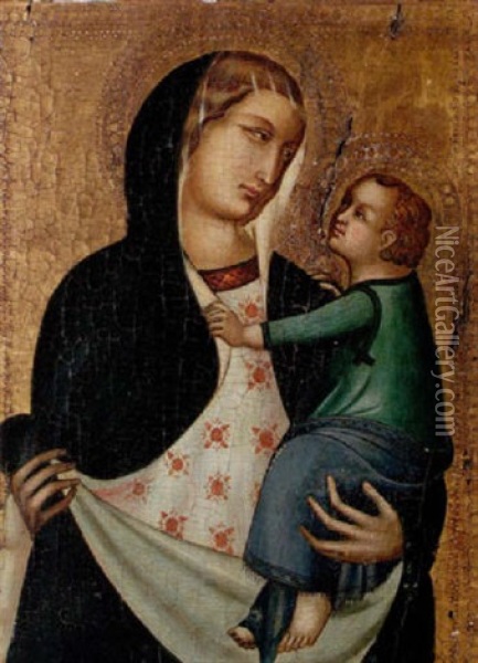 Madonnan Med Barnet Oil Painting - Pietro Lorenzetti