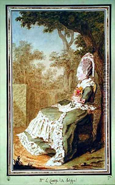 La comtesse de Maleissye Oil Painting - Louis Carrogis Carmontelle