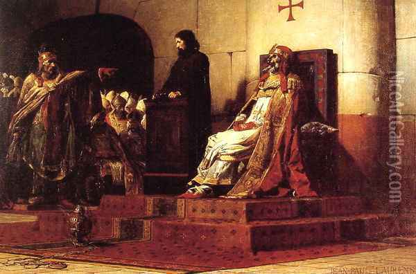 Le Pape Formose et Etienne VII (Pope Formosa and Stephen VII) Oil Painting - Jean-Paul Laurens