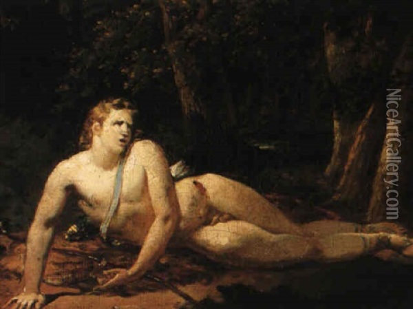 The Wounded Adonis Oil Painting - Antoine Jean (Baron Gros) Gros