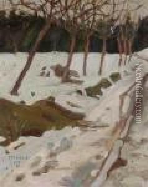 Schnee Oil Painting - Egon Schiele