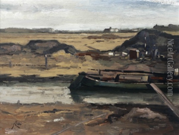 The Turf Ship Oil Painting - Jacob Abraham (Jacques) Zon