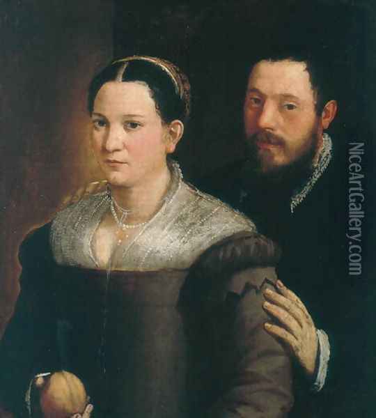 Double Portrait Oil Painting - Sofonisba Anguissola