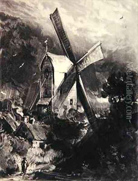 Mill near Brighton Oil Painting - John Constable