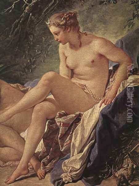 Diana Resting after her Bath (detail) 1742 Oil Painting - Francois Boucher