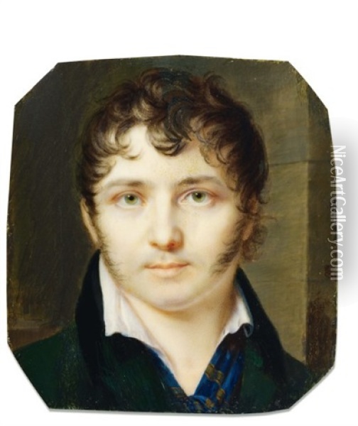 Autoportrait De L'artiste Oil Painting - Jean Baptiste Jacques Augustin