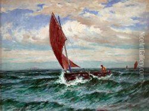A Strong Breeze Oil Painting - Charles Rennie Dowell