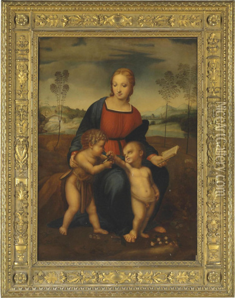 The Madonna Of The Goldfinch Oil Painting - Raphael (Raffaello Sanzio of Urbino)