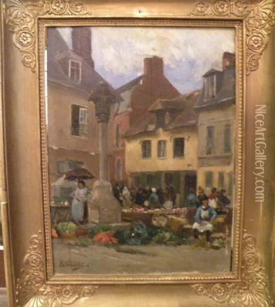 Kerdreoret Oil Painting - Gustave Edouard Le Senechal De Kerdreoret