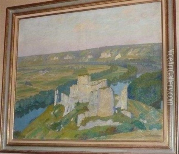 Chateau Gaillard Oil Painting - Paul De Castro