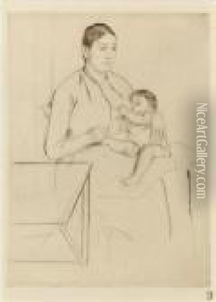 Nursing Oil Painting - Mary Cassatt