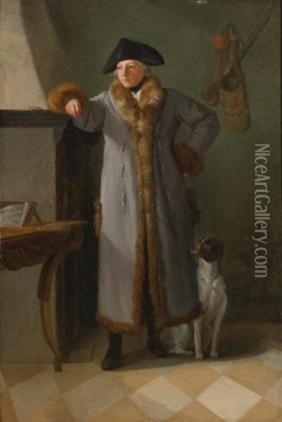 Portrait Of Gottlieb Christian Heigelen As A Hunter Oil Painting - Philipp Friedrich Von Hetsch