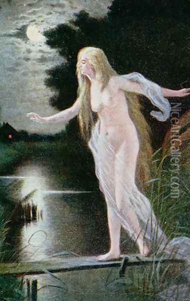 Sleepwalker, c.1900 Oil Painting - C. Wiesemann