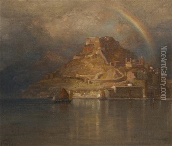 Storm Over The Mount Oil Painting - Samuel Colman