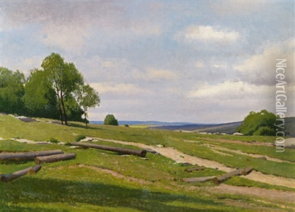 Landschaft Aus Dem Waldviertel Oil Painting - Ferdinand Brunner