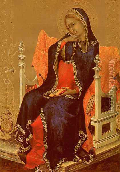 The Virgin of the Annunciation 1339 Oil Painting - Simone Martini