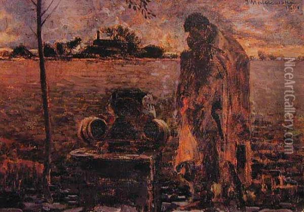 Szkic Do Zatrutej Studni, 1901 R. Oil Painting - Jacek Malczewski