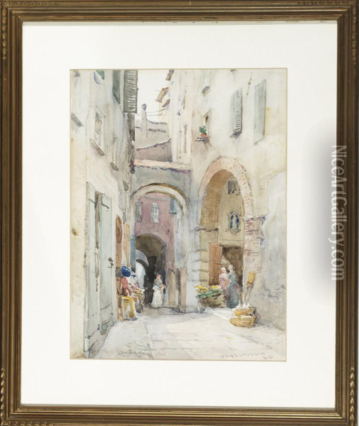 Brescia Oil Painting - Sir Ernest George