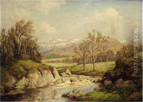 The Silver River, Pass Of Lows Oil Painting - Archibald Kay