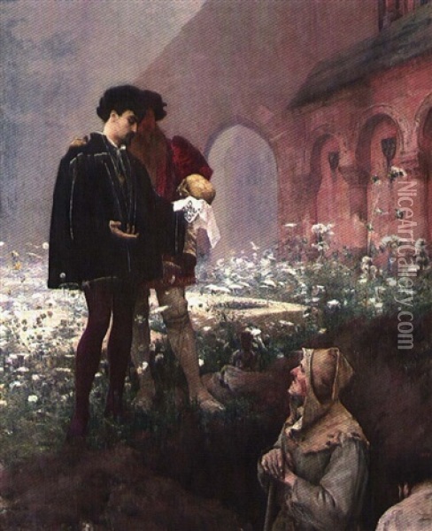 Hamlet Et Les Fossoyeurs Oil Painting - Pascal Adolphe Jean Dagnan-Bouveret