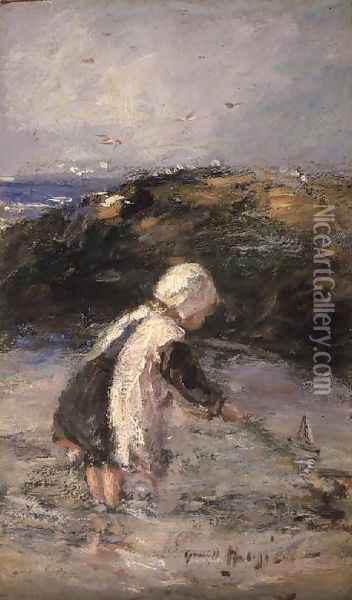Toy Boats Oil Painting - Robert Gemmell Hutchison