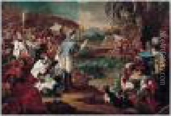 The Miracle Of San Toribio Da Lima Oil Painting - Sebastiano Conca