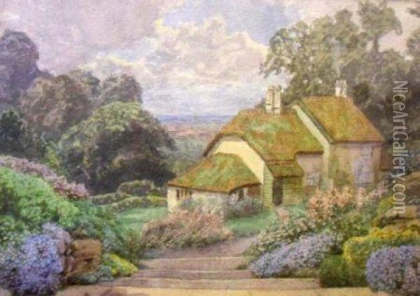 A Country Cottage In Summer Oil Painting - Margaret Collyer