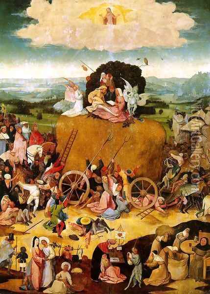 Triptych of Haywain (central panel) 2 Oil Painting - Hieronymous Bosch