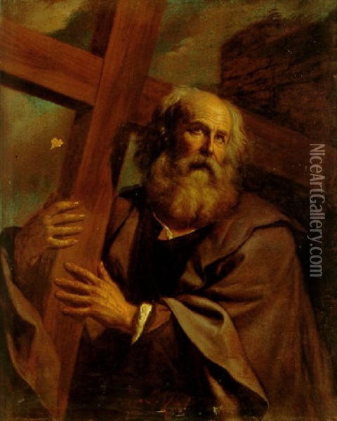 Saint Andrew Bearing His Cross Oil Painting -  Guercino