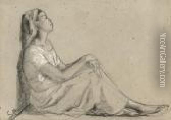 Jeune Negresse Assise Oil Painting - Camille Pissarro