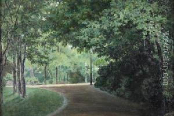 Parco Oil Painting - Camillo Merlo