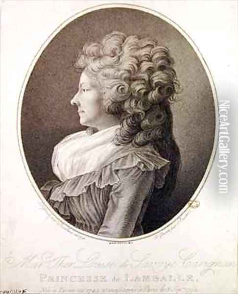 Marie Therese Louise de Savoie Carignan 1749-92 Princess of Lamballe Oil Painting - Henri Pierre Danloux