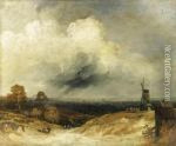 The Approaching Storm Oil Painting - Georges Michel