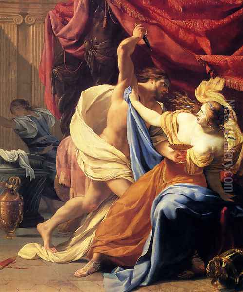 Lucretia And Tarquin Oil Painting - Simon Vouet