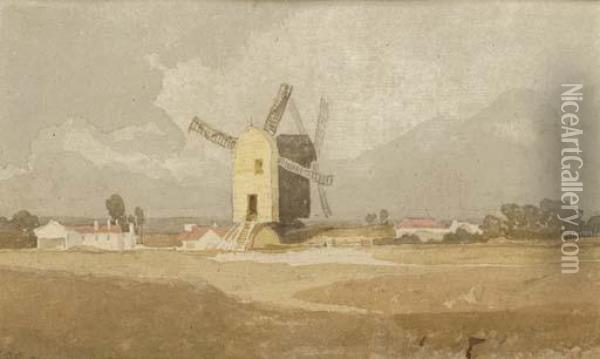 A Windmill, Blackheath Oil Painting - John Sell Cotman