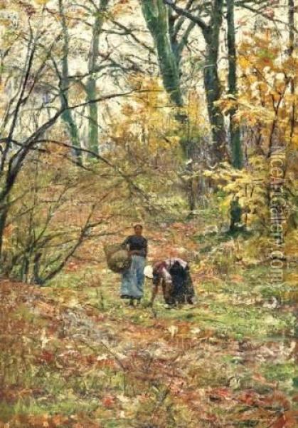 Deux Femmes Dans Le Bois Oil Painting - Henri Jean Luyten