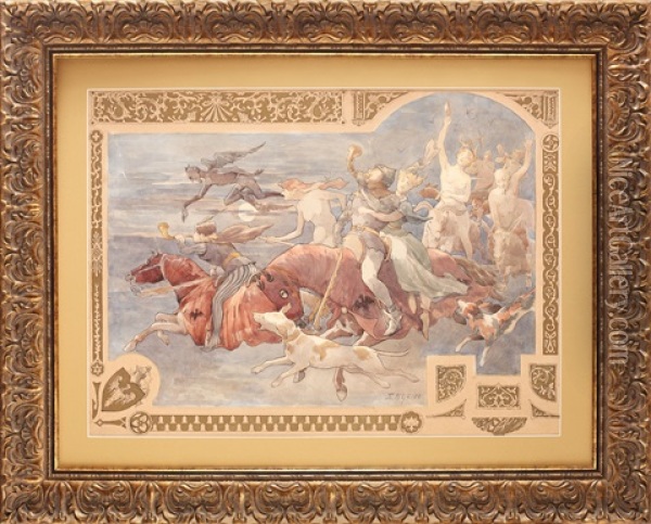 Mytological Scene Oil Painting - Eugen Nicolae Ghika-Budesti