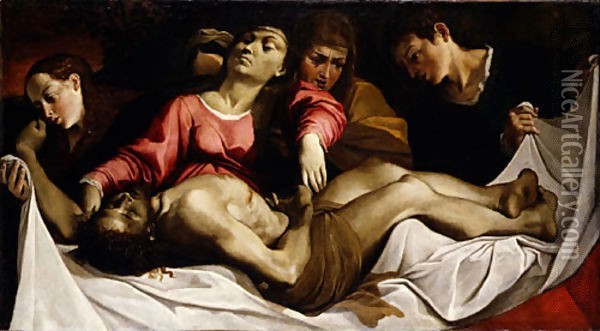 The Lamentation ca 1582 Oil Painting - Lodovico Carracci