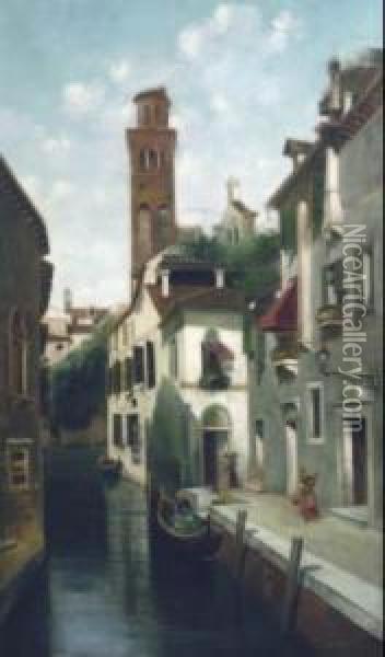 Canale A Venezia Oil Painting - John, Giovanni Califano