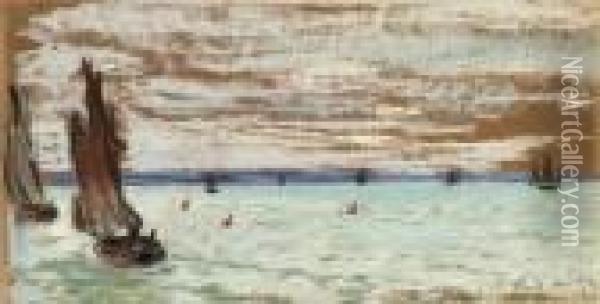 Au Large (open Sea) Oil Painting - Claude Oscar Monet