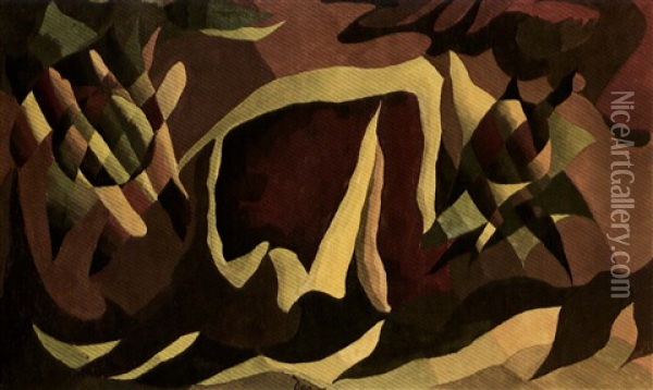 Lattice And Awning Oil Painting - Arthur Dove