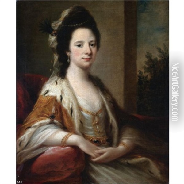 Portrait Of Mary Middleton, Mrs Ralph Clavering Oil Painting - Angelika Kauffmann