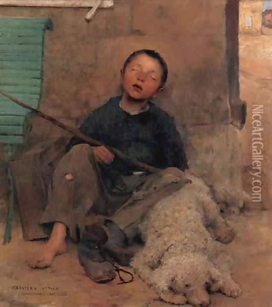 The Blind Beggar Oil Painting - Jules Bastien-Lepage