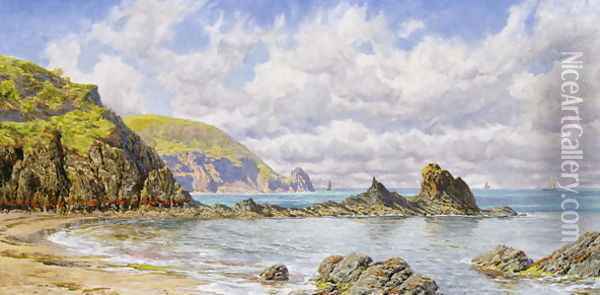 Forest Cove, Cardigan Bay 1883 Oil Painting - John Edward Brett