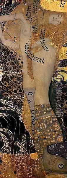 Water Serpents I Oil Painting - Gustav Klimt