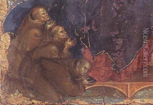 Madonna of the Franciscans (detail) c. 1300 Oil Painting - Duccio Di Buoninsegna