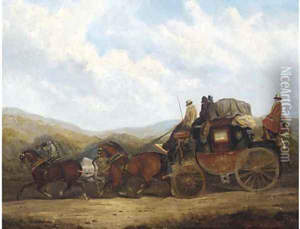 The London to Dorking coach Oil Painting - Charles Cooper Henderson