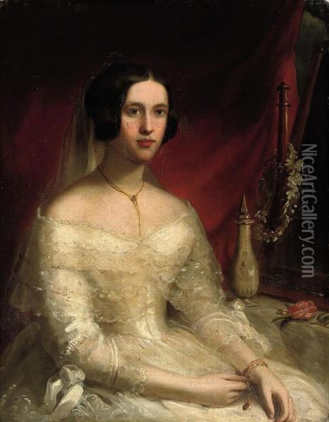 Portrait Of A Lady Oil Painting - Isaac Faulkner Bird