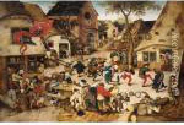The Kermesse Of St. George Oil Painting - Pieter The Younger Brueghel