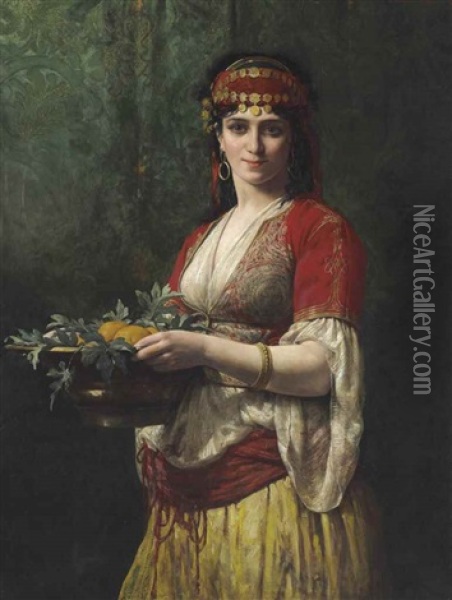 An Eastern Beauty Oil Painting - Theobald Chartran